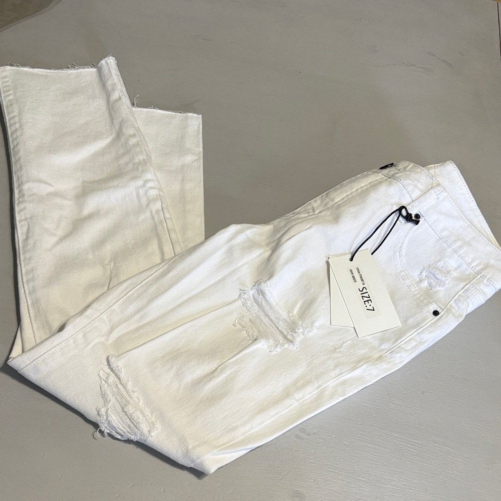 Special A White Ripped Denim jeans